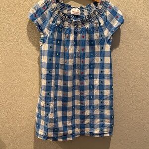 Hanna Andersson Blue and White Checkered Kids Dress